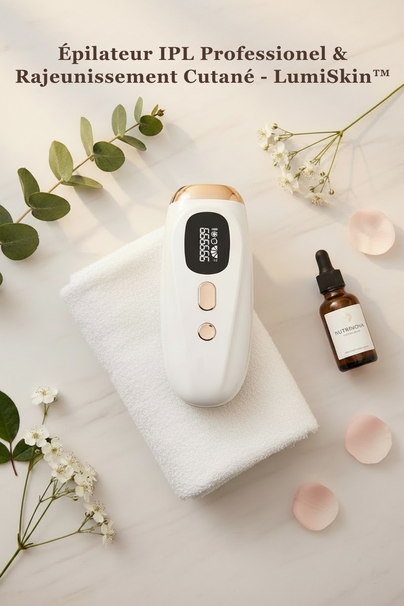 Épilateur IPL Professionnel & Rajeunissement Cutané - LumiSkin™ –