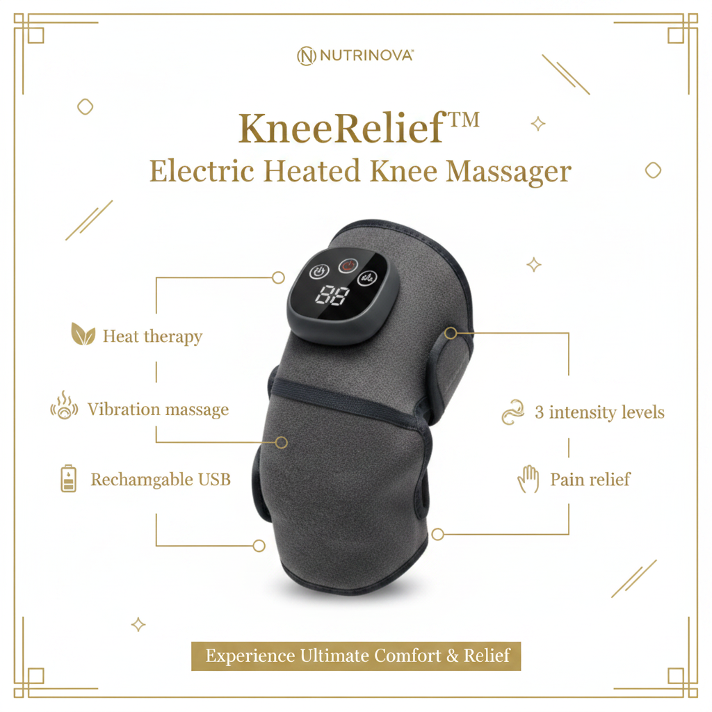 Elektryczna Ogrzewająca Opaska do Masażu Kolana – KneeRelief™