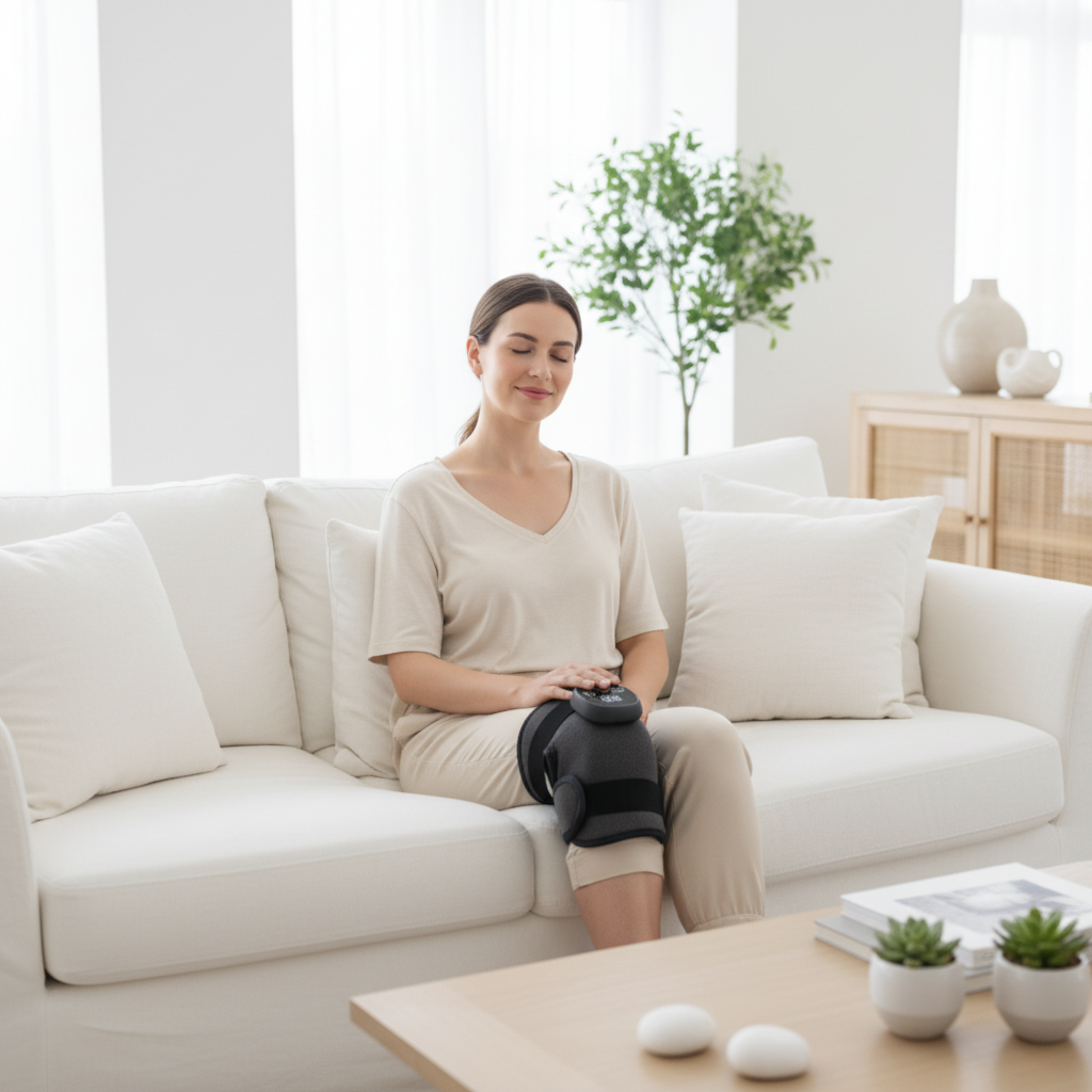 Elektryczna Ogrzewająca Opaska do Masażu Kolana – KneeRelief™